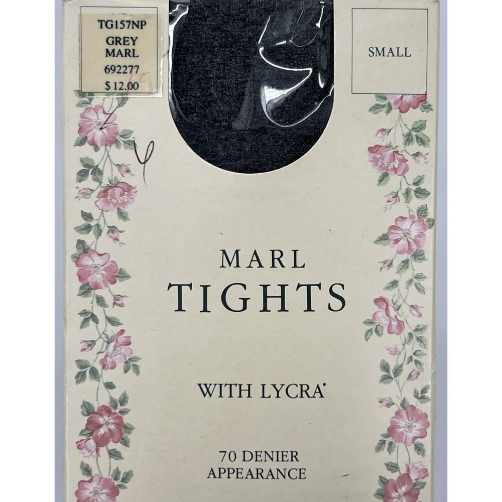 Knee-High Tights Barely‎ There Ultra Sheer Wh & Opaque Marl Grey Lot of 2 Sm New - Picture 5 of 6